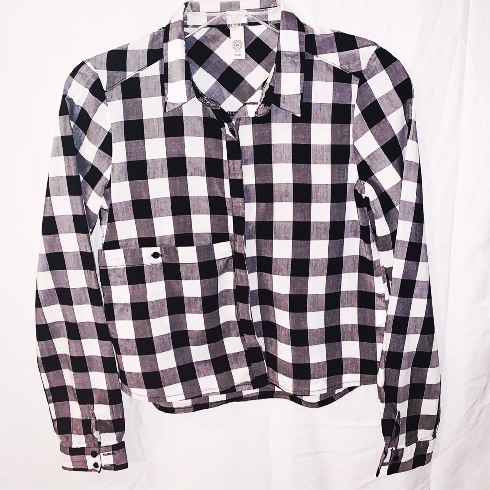Plaid button down shirt